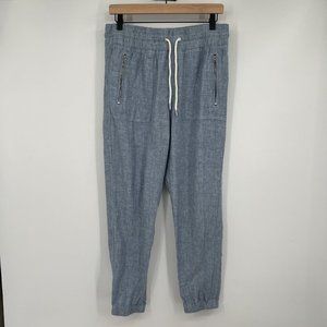 Athleta Women's Cabo Linen Jogger Pants Size 8 Chambray Blue